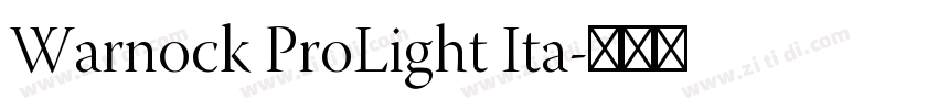 Warnock ProLight Ita字体转换